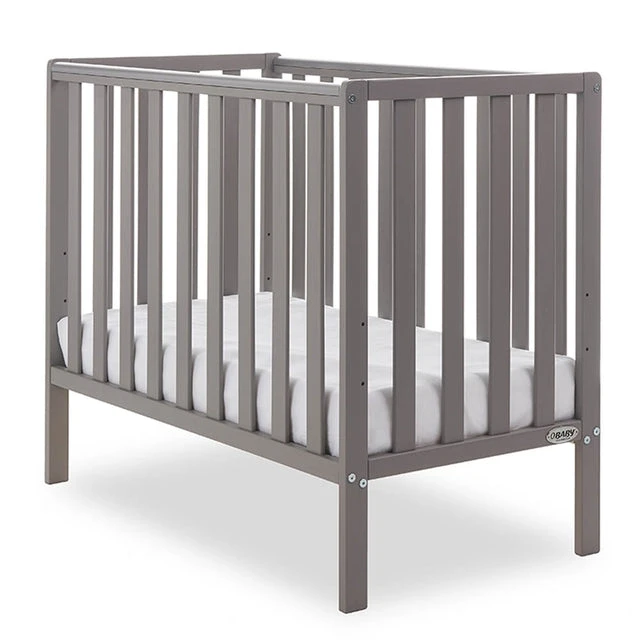Obaby Bantam Space Saver Cot, Under Drawer & Fibre Mattress | Taupe Grey 1 Obaby Bantam Space Saver Cot, Under Drawer & Fibre Mattress | Taupe Grey