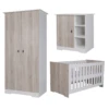 Babystyle Verona 3 Piece Nursery Set | White/Ash