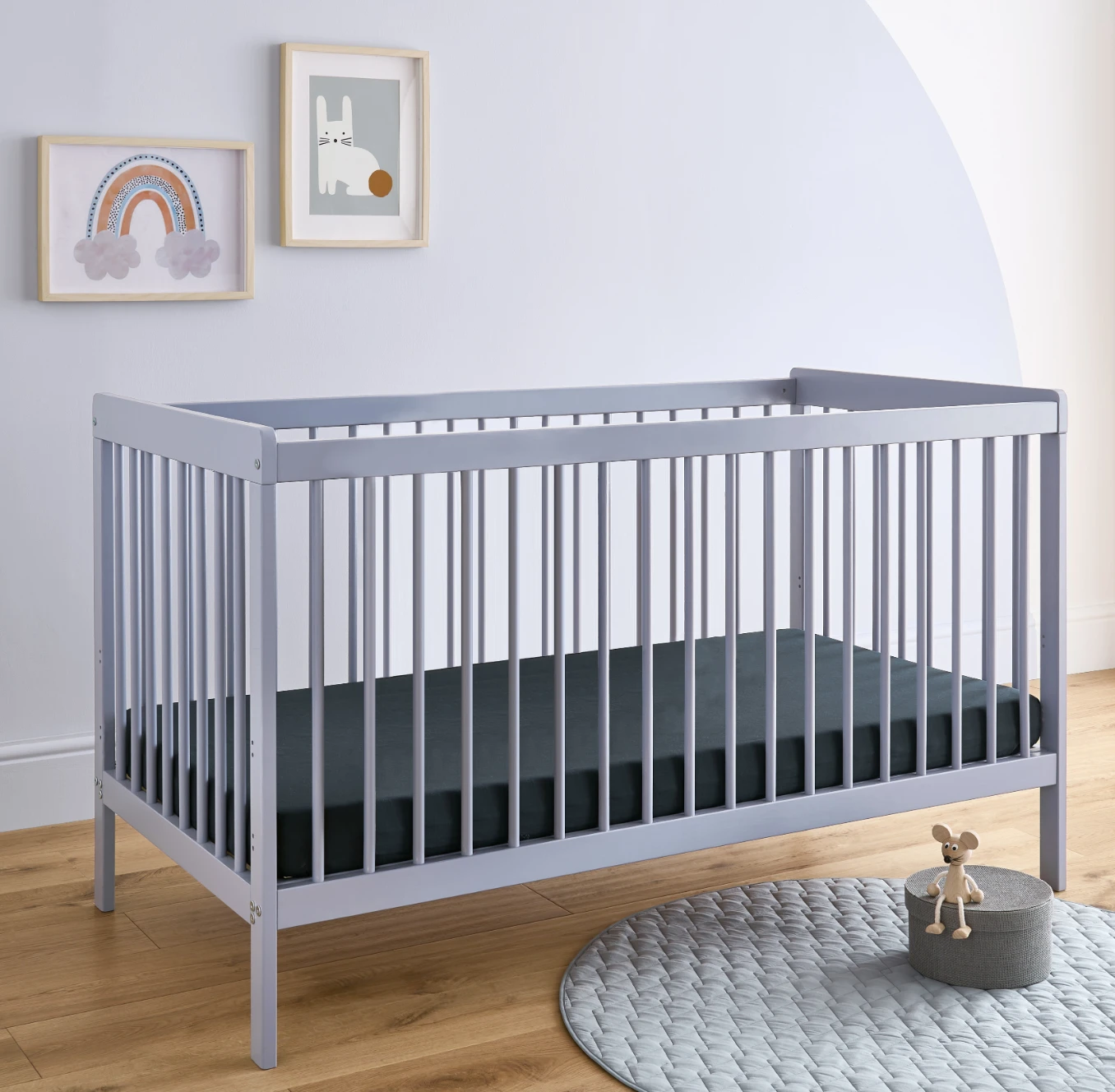 CuddleCo Nola 2 Piece Nursery Furniture Set | Flint Blue 2 CuddleCo Nola 2 Piece Nursery Furniture Set | Flint Blue - Image 2