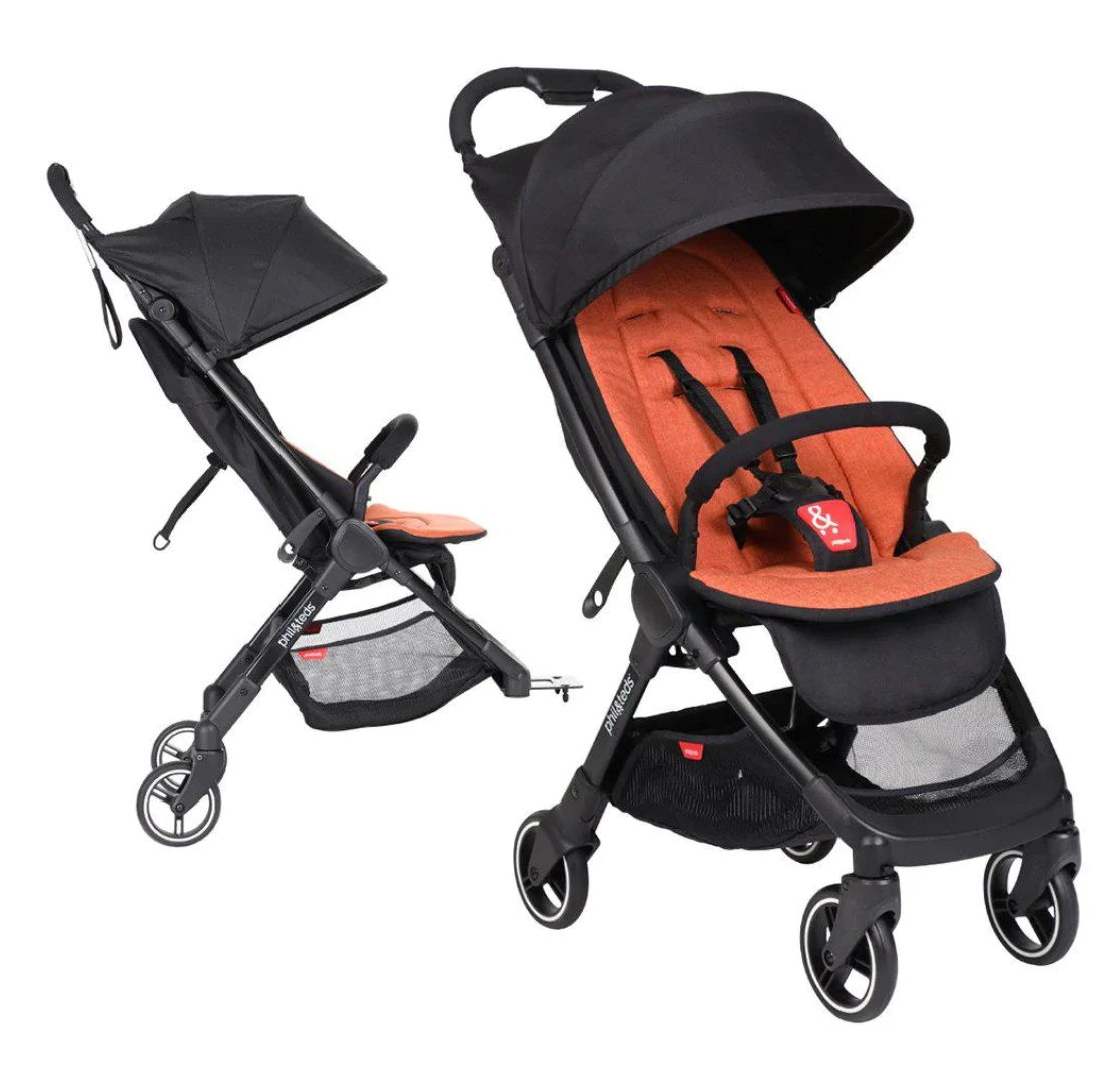 Phil & Teds Go Double Kit + Liner - Rust Orange 2 Phil & Teds Go Double Kit + Liner - Rust Orange - Image 2