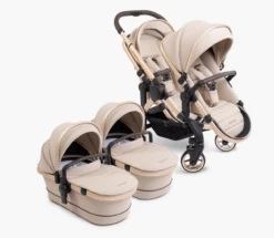 ICandy Peach 7 Twin Pushchair - Biscotti | Blonde Chassis
