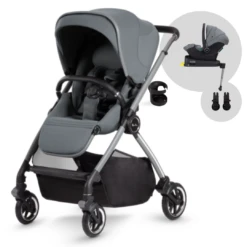 Silver Cross Dune Pushchair & Dream I-Size Travel Pack - Glacier Grey