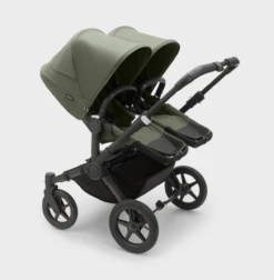 Bugaboo Donkey 5 Twin Pushchair & Maxi-Cosi Cabriofix I-Size Travel System - Black / Forest Green -Baby Products Store ndao3mkczgw