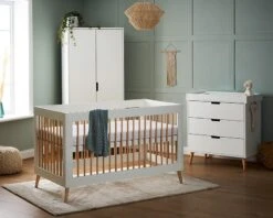 Obaby Maya 3 Piece Room Set | White With Natural