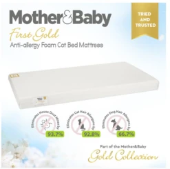 Mother & Baby First Gold Anti-Allergy Foam Cot Mattress (120cm X 60cm) -Baby Products Store ov5noi4jnf5