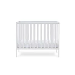 Obaby Bantam Space Saver Cot & Fibre Mattress - White -Baby Products Store pe0nj0hxbvo