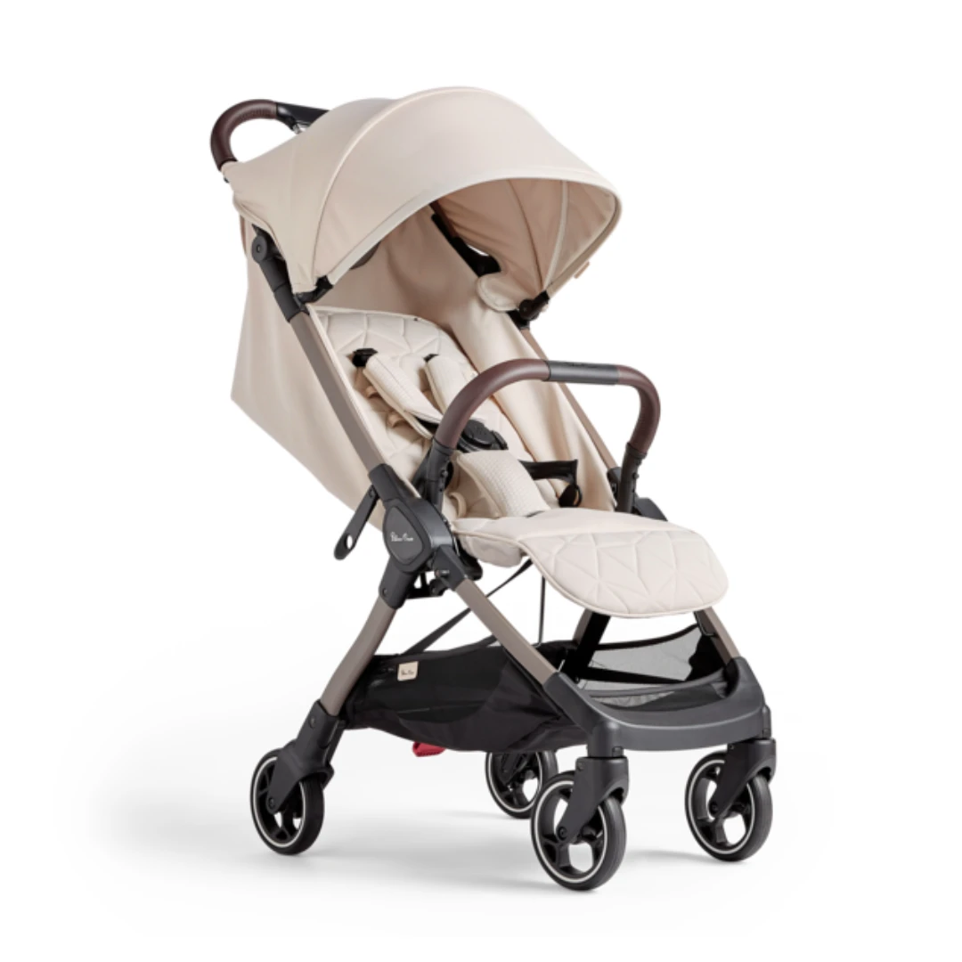 Silver Cross Clic Compact Stroller - Almond Beige 1 Silver Cross Clic Compact Stroller - Almond Beige
