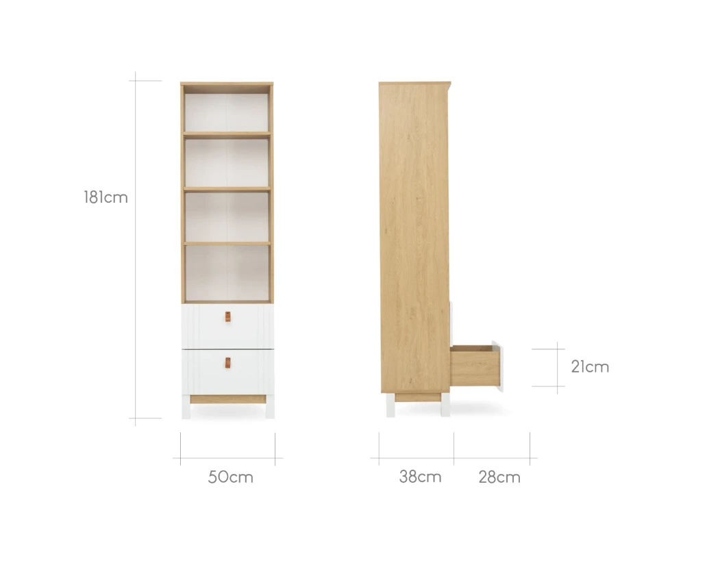 CuddleCo Rafi 4 Piece Furniture Set - Oak | White 14 CuddleCo Rafi 4 Piece Furniture Set - Oak | White - Image 14