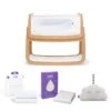 SnuzPod4 Bedside Crib Starter Bundle - Natural (White Sheets)