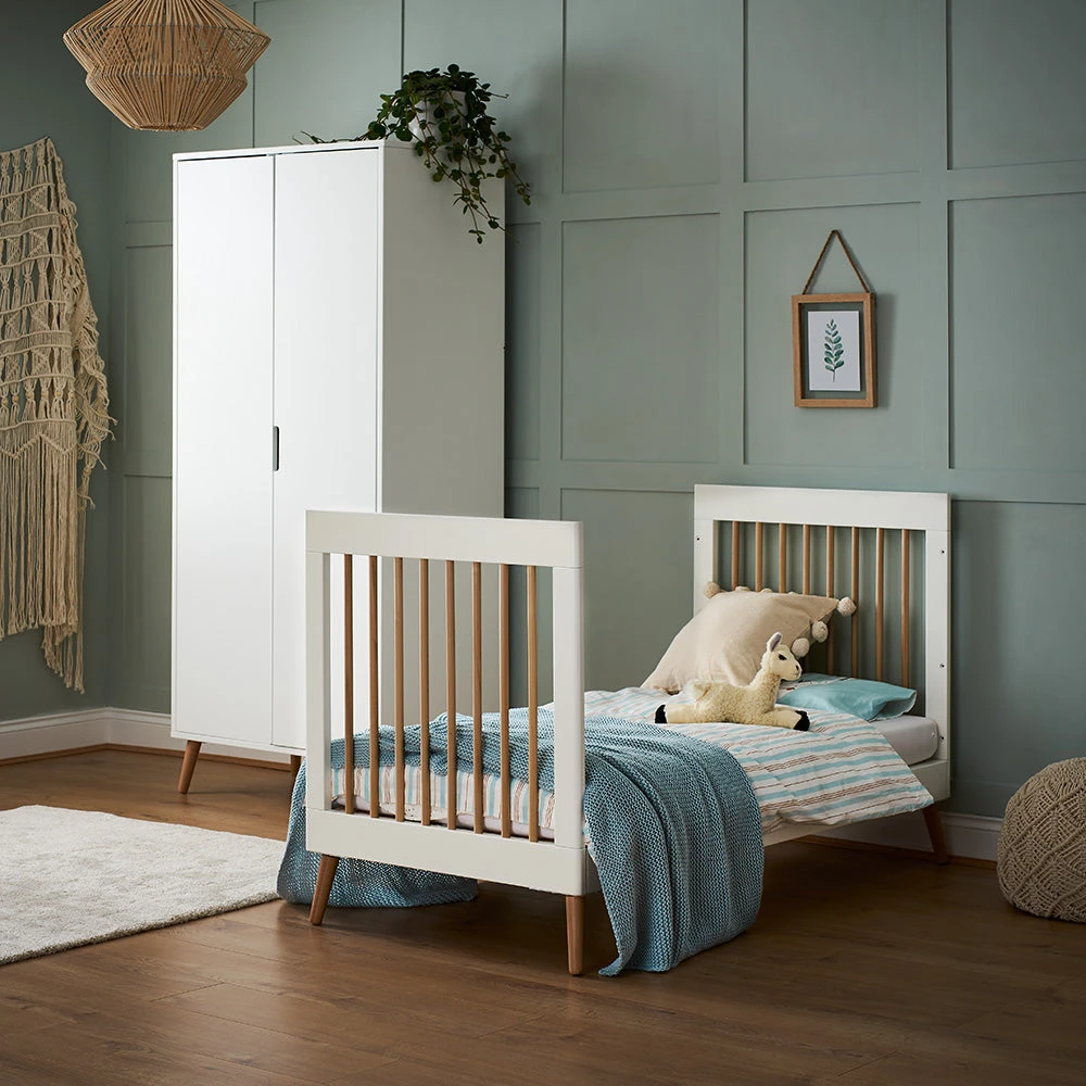 Obaby Maya Cot Bed | White With Natural 6 Obaby Maya Cot Bed | White With Natural - Image 6