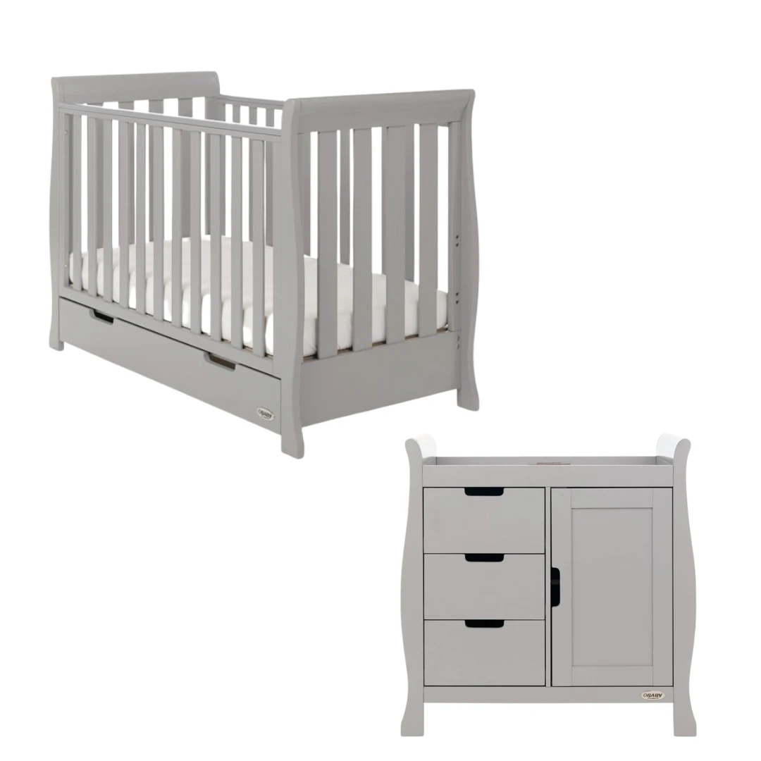 Obaby Stamford Mini 2 Piece Room Set- Warm Grey 1 Obaby Stamford Mini 2 Piece Room Set- Warm Grey