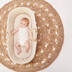 The Little Green Sheep Knitted Moses Basket & Rocking Stand | Linen -Baby Products Store qmgejen4lu2