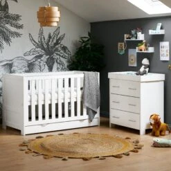 Obaby Nika 2 Piece Room Set & Underdrawer- White Wash -Baby Products Store qt3vgjlawcw