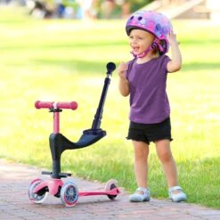 Micro Scooter 3 In 1 Push Along Scooter | Pink -Baby Products Store rk4dda2ex1k