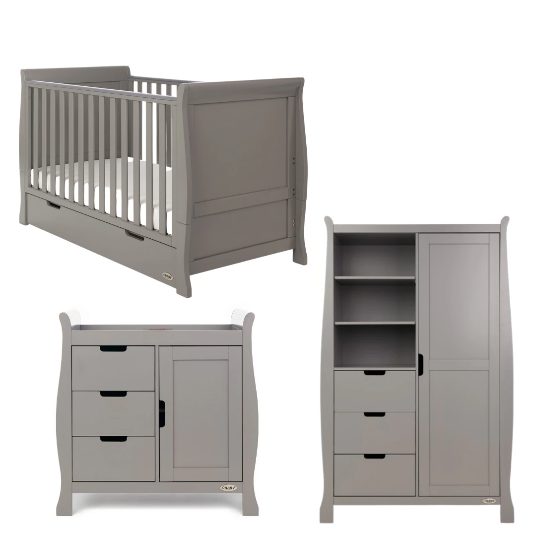 Obaby Stamford Classic 3 Piece Room Set- Taupe Grey 1 Obaby Stamford Classic 3 Piece Room Set- Taupe Grey