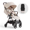 Silver Cross Clic Compact Stroller & Footmuff | 2023 | Almond Beige