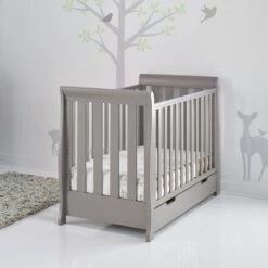 Obaby Stamford Mini Cot Bed - Taupe Grey -Baby Products Store svylspvxtz5