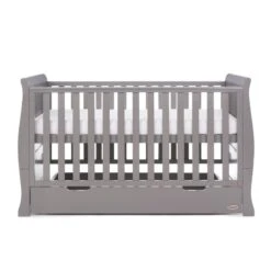 Obaby Stamford Classic Cot Bed + Breathable Mattress- Taupe -Baby Products Store tk3cxgtcden