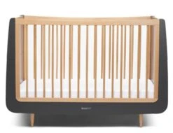 SnuzKot Skandi Cot Bed- Slate Natural