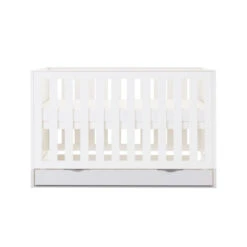 Obaby Nika Cot Bed & Under Drawer- White Wash