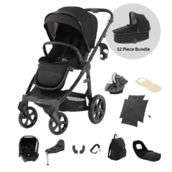 Oyster 3 Ultimate 12 Piece Capsule Travel System | Pixel (Gloss Black Frame)