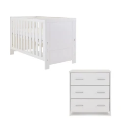 Obaby Nika Mini 2 Piece Room Set & Underdrawer - White Wash