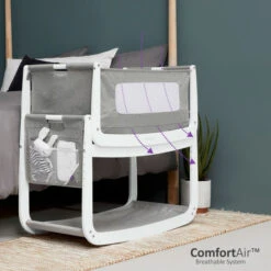 SnuzPod4 Bedside Crib Starter Bundles - Dusk Grey (White Sheets) 16 SnuzPod4 Bedside Crib Starter Bundles - Dusk Grey (White Sheets) -Baby Products Store v2toasrhpiq