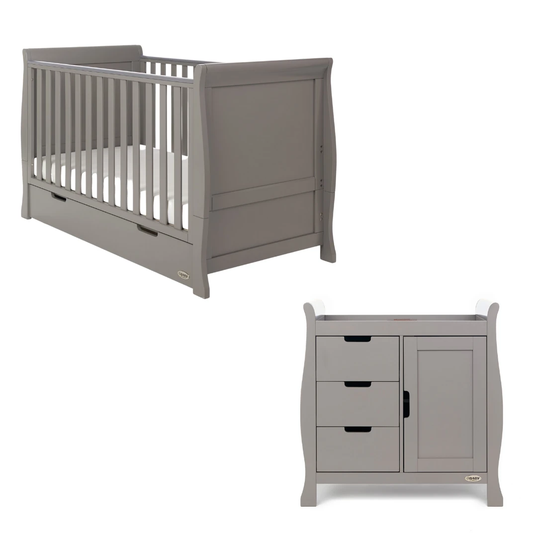 Obaby Stamford Classic 2 Piece Room Set- Taupe Grey 1 Obaby Stamford Classic 2 Piece Room Set- Taupe Grey