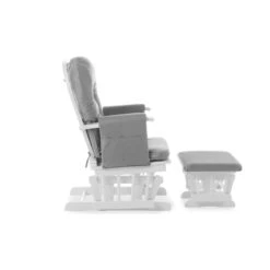 Obaby Reclining Glider Chair And Stool - White And Grey -Baby Products Store wcvcgqofagw