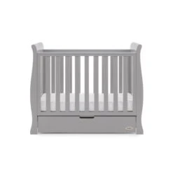 Obaby Stamford Space Saver Cot - Warm Grey -Baby Products Store wqzmiag21lz