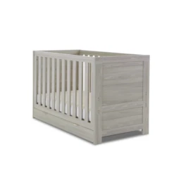 Obaby Nika Cot Bed & Under Drawer- Grey Wash