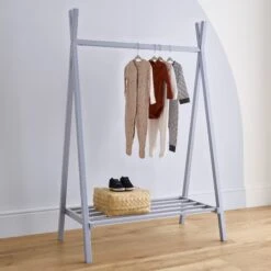 CuddleCo Nola Clothes Rail | Flint Blue