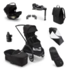 Bugaboo Dragonfly Ultimate Bundle With Turtle 360 Car Seat -Black With Midnight Black