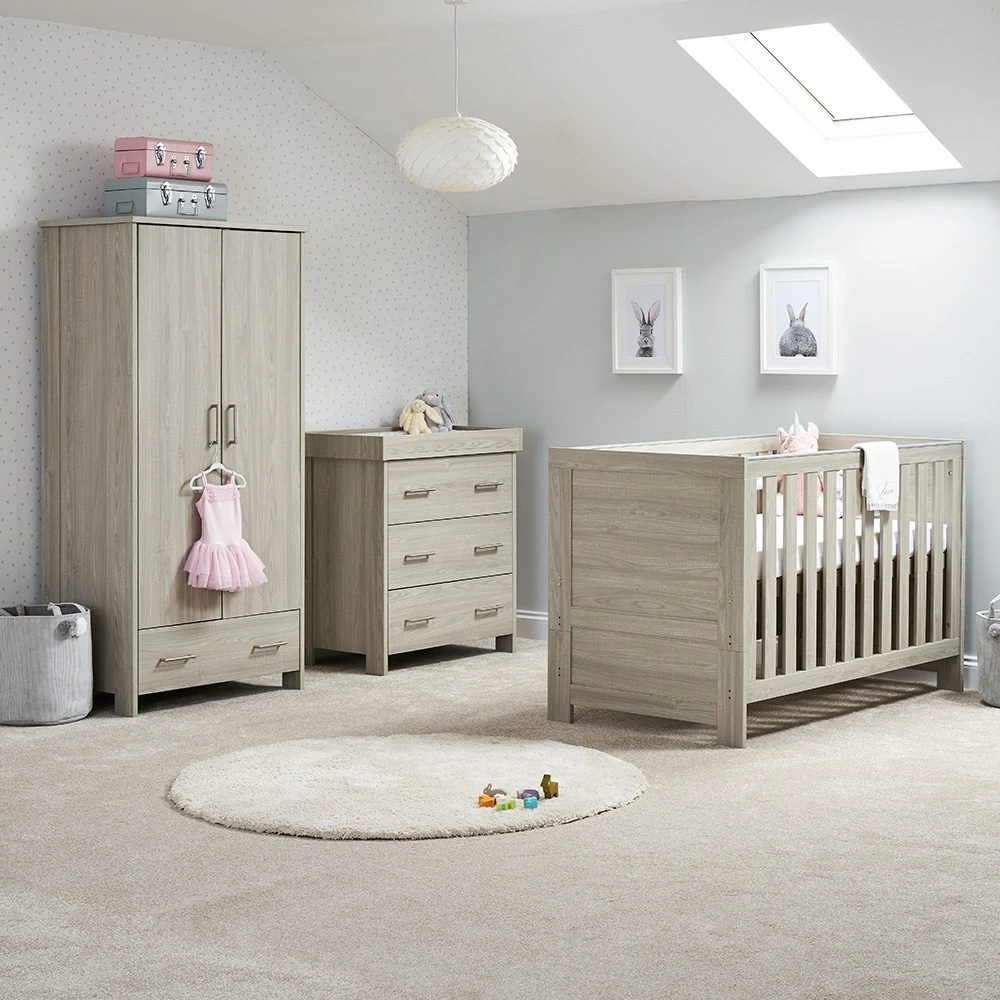 Obaby Nika 3 Piece Room Set & Underdrawer- Grey Wash 2 Obaby Nika 3 Piece Room Set & Underdrawer- Grey Wash - Image 2
