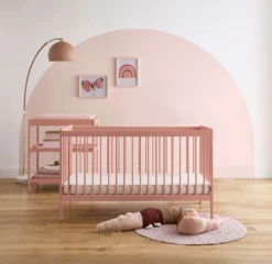 CuddleCo Nola 2 Piece Nursery Furniture Set | Soft Blush