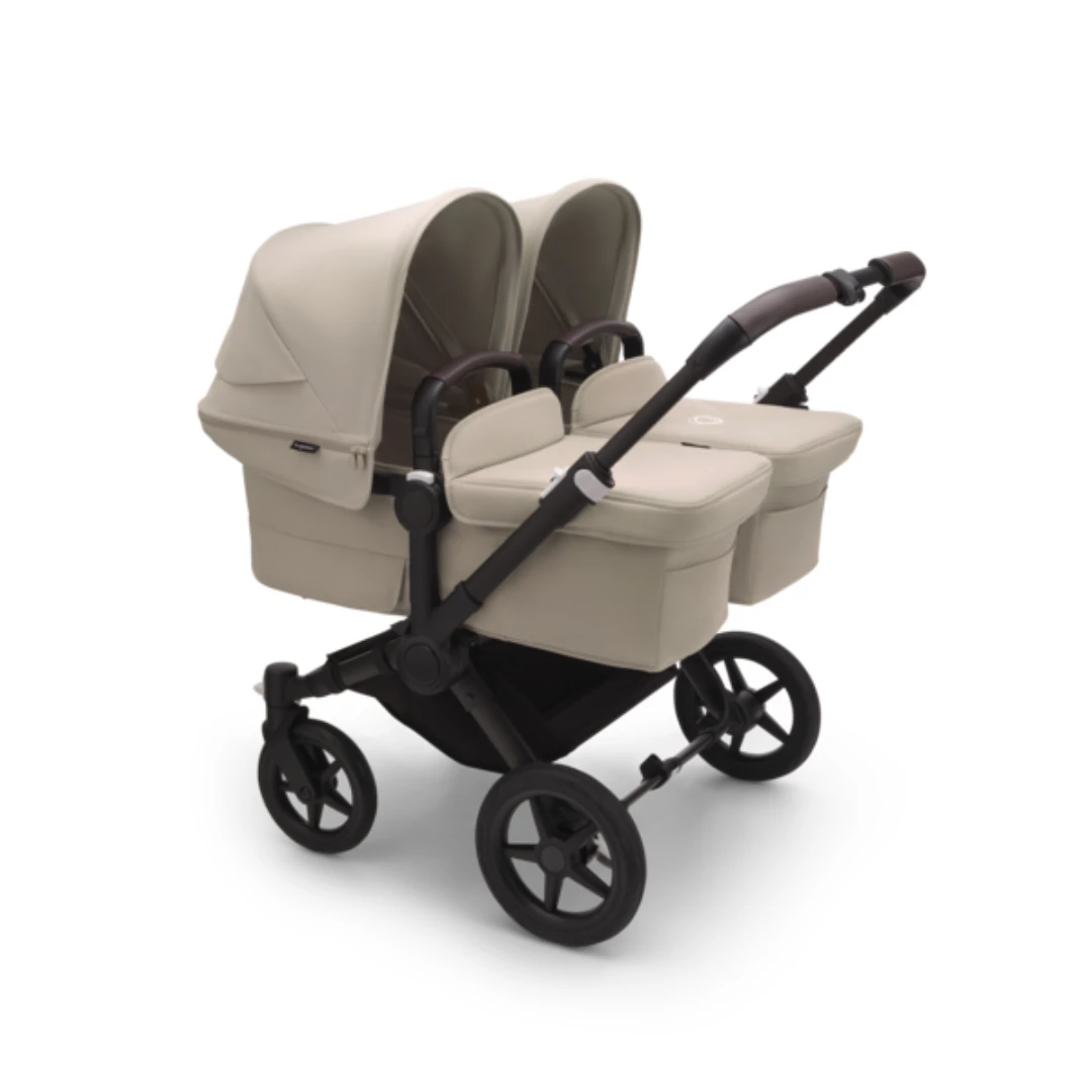Bugaboo Donkey 5 Twin Pushchair & Carrycot - Black & Desert Taupe 1 Bugaboo Donkey 5 Twin Pushchair & Carrycot - Black & Desert Taupe
