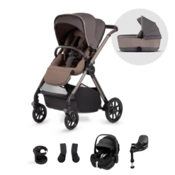 Silver Cross Reef Pushchair & Maxi-Cosi Pebble 360 Pro Travel Pack - Earth