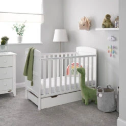 Obaby Grace Mini, Underdrawer & Fibre Mattress | White