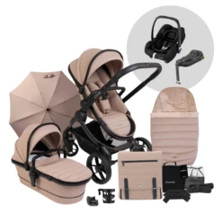 ICandy Peach 7 Pushchair & Maxi Cosi Cabriofix Travel System | Cookie On Black