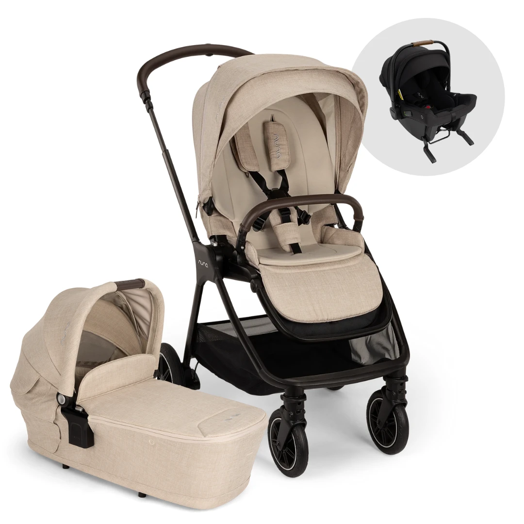 Nuna TRIV NEXT Stroller, Carrycot & Pipa URBN Car Seat Bundle | Biscotti 1 Nuna TRIV NEXT Stroller, Carrycot & Pipa URBN Car Seat Bundle | Biscotti