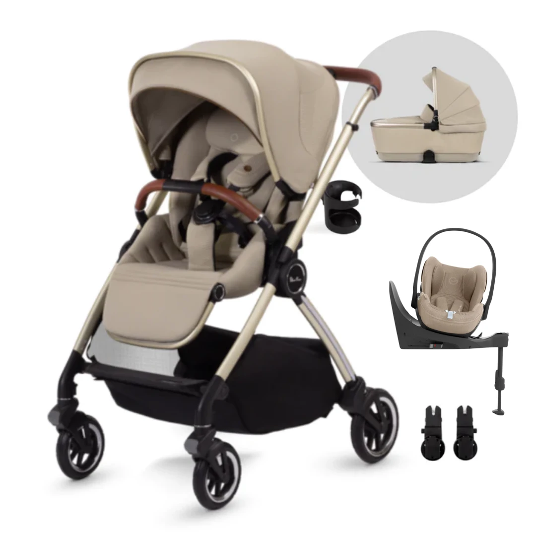 Silver Cross Dune Pushchair & Cybex Cloud T Travel Pack - Stone 1 Silver Cross Dune Pushchair & Cybex Cloud T Travel Pack - Stone