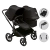 Bugaboo Donkey 5 Duo Pushchair & Maxi-Cosi Cabriofix I-Size Travel System - Black / Midnight Black