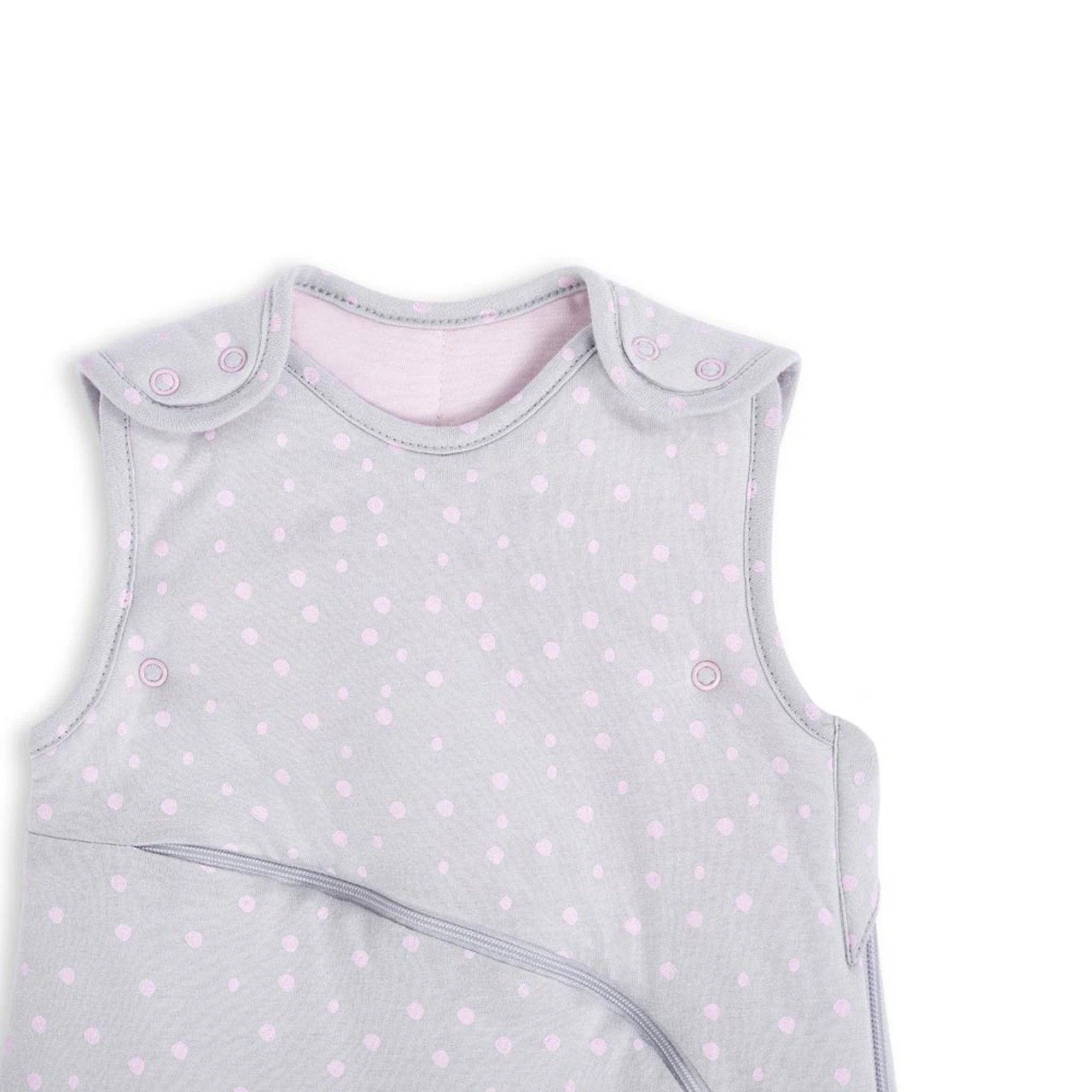 SnuzPouch Sleeping Bag1.0 Tog - Pink Spot(0-6 Months) 3 SnuzPouch Sleeping Bag1.0 Tog - Pink Spot(0-6 Months) - Image 3