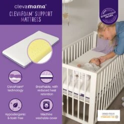 Premium ClevaFoam Support Mattress - 60 X 120 X 9 Cm - Cot Size -Baby Products Store zxlncmn4cds